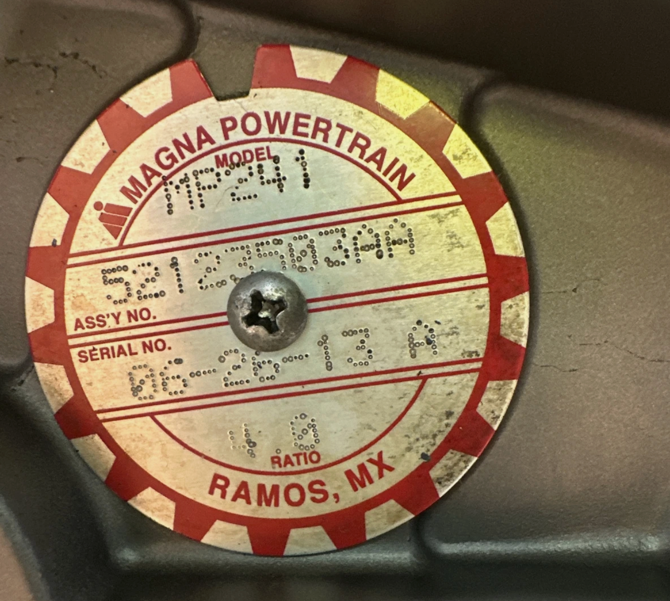 2011-18 JEEP WRANGLER RUBICON 241J TRANSFER CASE 4:1 RATIO ASSEMBLY#: 52123503AA